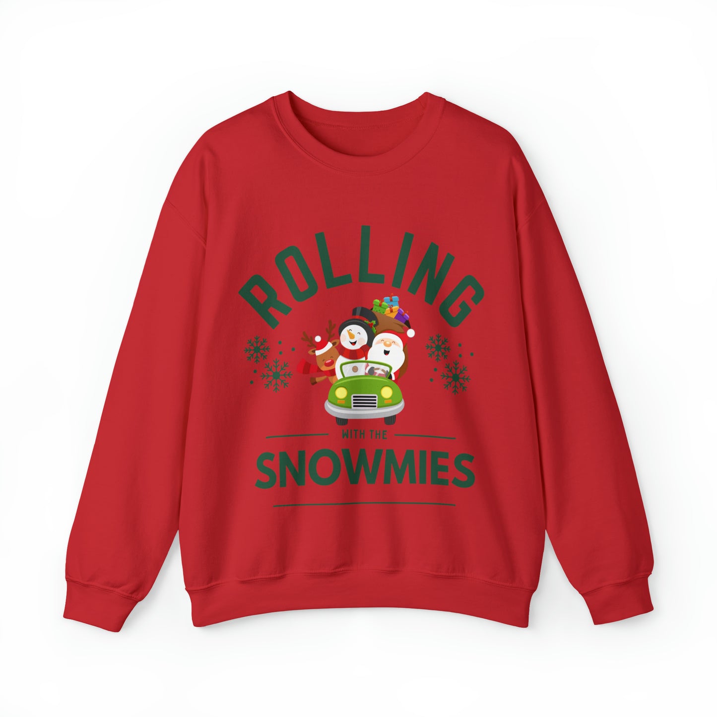 Get Cozy And Festive With Our "Rolling With The Snowmies" Holiday Sweatshirt